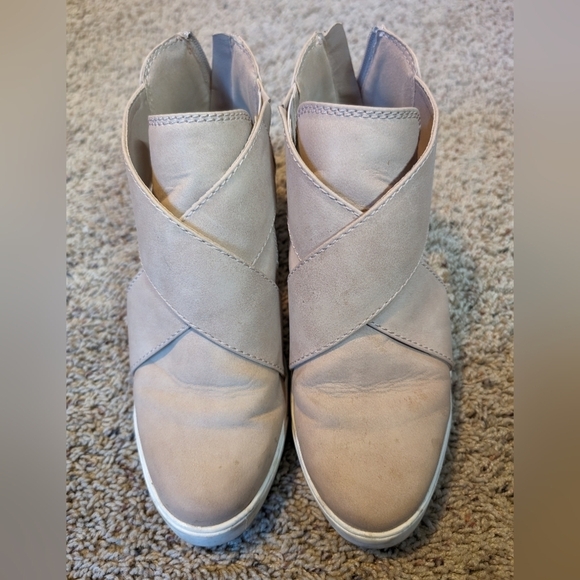 Slip-on Platform Close-toe wedges Zipper back SZ 9 - Picture 4 of 11